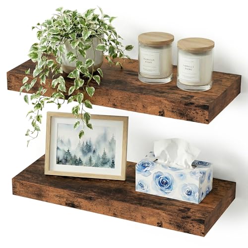 Floating Shelves for Wall Mounted 16 inch Set of 2 (2 Count)