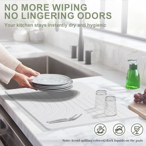 Large Stone Drying Mat for Kitchen Counter