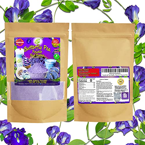 Blue Matcha Butterfly Pea Powder 4 Oz (4 Ounce)