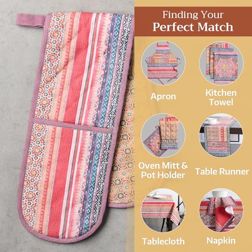 Double Oven Mitts 100% Cotton Double Oven Glove