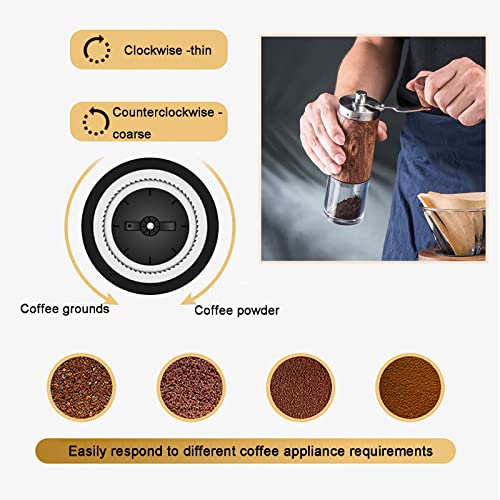 Pour Over Coffee Maker Set Coffee Kettle Scale Server Dripping Cup Bean Grinder Filter Paper Ceramic Cup All in 1 Great for Traveling Camping Excellent Coffee Gift