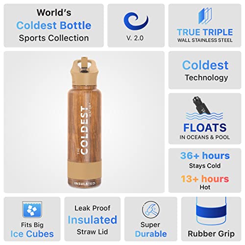 Coldest Insulated Water Bottle with Straw Lid