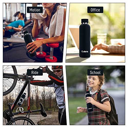 Slim Insulated Water Bottles for Travel 18oz with Clip