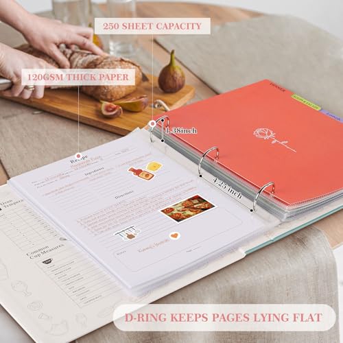 Recipe Binder 8.5x11 3 Ring Kit