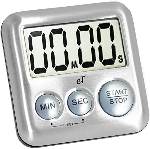 Elegant Digital Kitchen Timer Stainless Steel (6 Count)