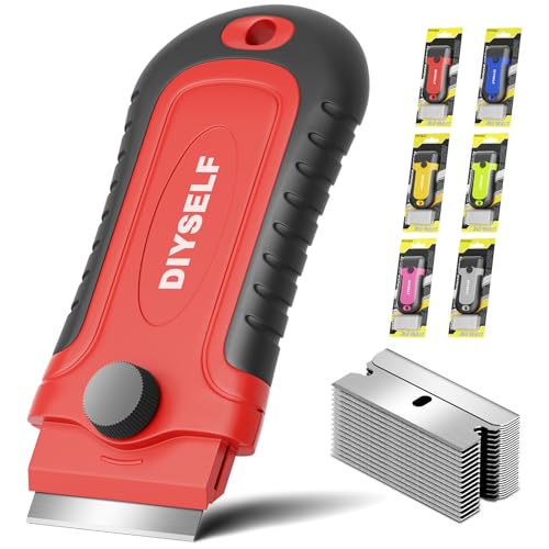 1 Pack Razor Blade Scraper with 15 Extra Blades
