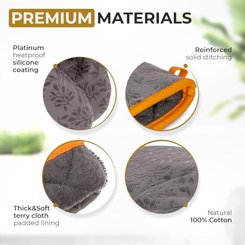 Premium Heat Resistant Oven Mitts (2 Count)