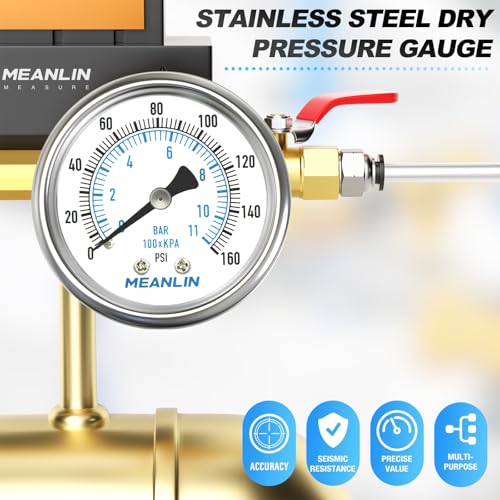 0~160Psi Dry Pressure Gauge Stainless Steel 1