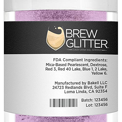 Light Purple BREW GLITTER Edible Glitter For Drinks