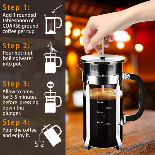 French Press Coffee Maker 304 Stainless Steel Coffee Press