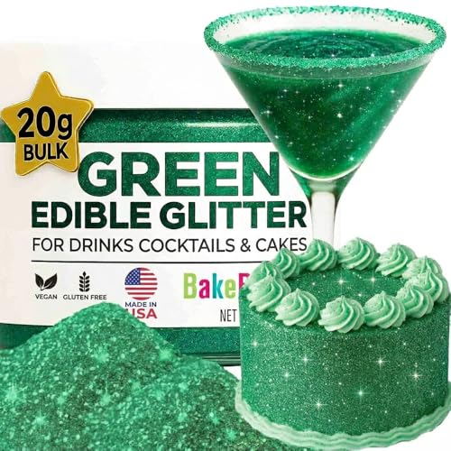 Dark Green Edible Glitter for Drinks 20g