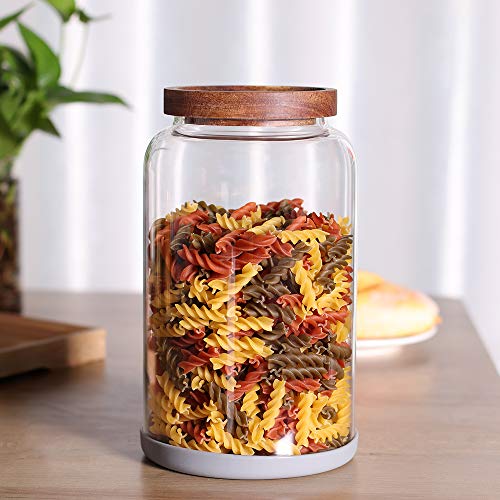 Large Glass Jar with Airtight Lid Set of 2 93 FL OZ