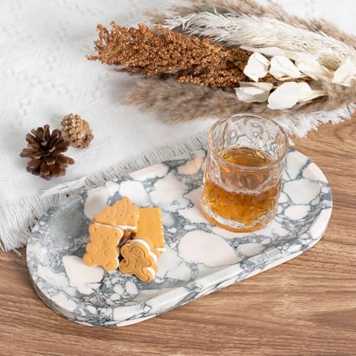 Natural Marble Tray for Bathroom Countertop