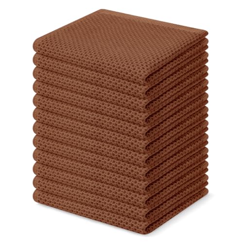 100% Cotton Waffle Weave Kitchen Dish Cloths 12 (12 Count)