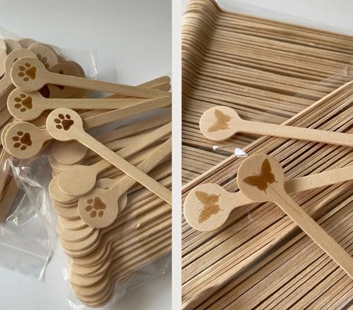 100 500 PCS Personalized Wooden Drink Stirrers