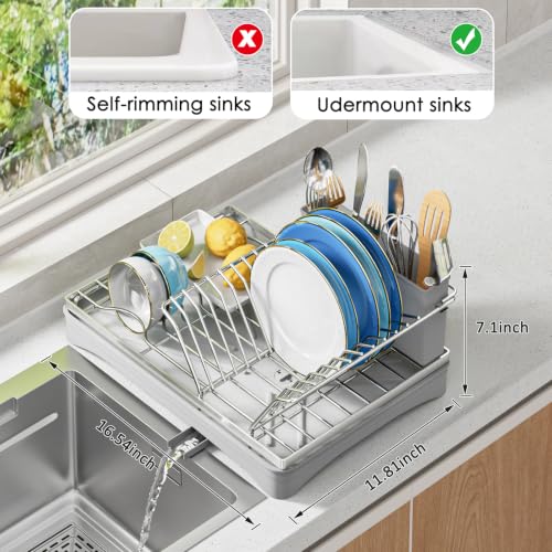 304 Stainless Steel Dish Drying Rack for Kitchen Counter