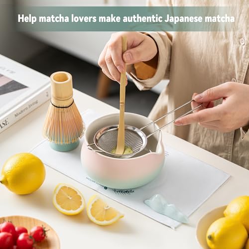 Matcha Whisk Set with Ceramic Matcha Bowl