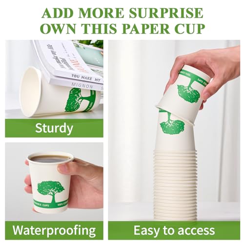 400 Pack Compostable Paper Cups (400 Count)