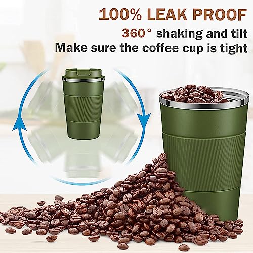 Travel Coffee Mug Spill Proof Leakproof 12 oz Insulated Coffee Mug with Screw Lid
