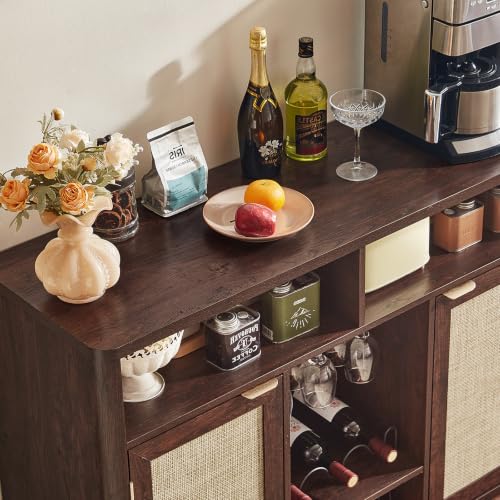 Rattan Wine Bar Cabinet with 2 Doors