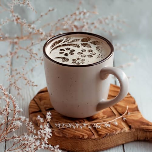 Coffee Stencils and Cookies Decoration 14Pcs 2.8”x2.8” and 4.3”x4.3”
