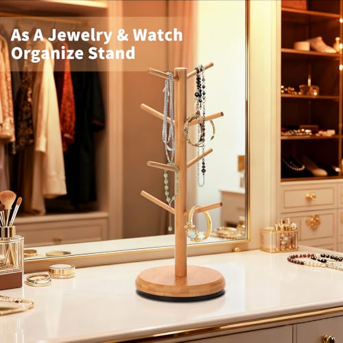 Mug Holder 360° Rotating Mug Tree Holds 8 Coffee Cups