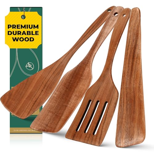Premium Teak Wood Spatula Set