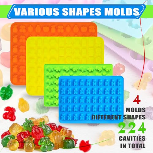 Silicone Gummy Molds Set of 4