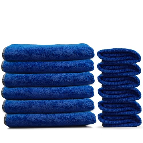 Premium Microfiber Cleaning Cloth 16"x16" (12 Count)