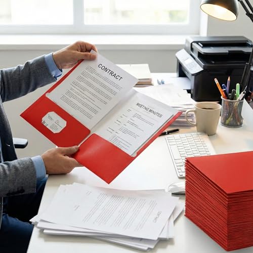File Folders with Pockets (50 Count)