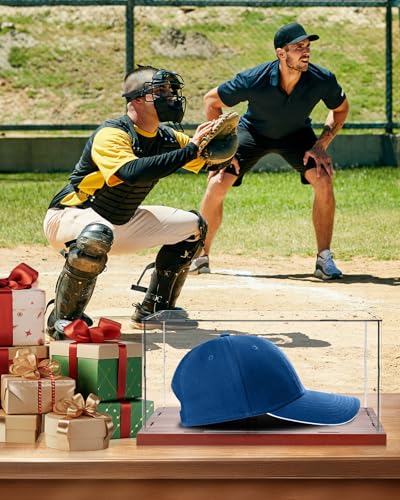 Acrylic Baseball Hat Display Case Solid Wood Base Cap Shaper