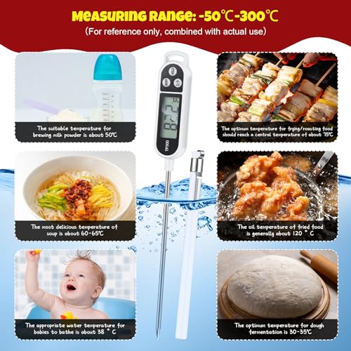 6 Pcs Food Thermometer Instant Read Probe BBQ (6 Count)