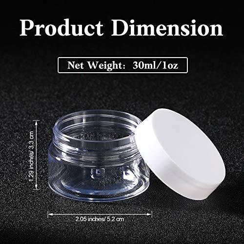 4 Pcs Plastic Jars Wide Mouth with Lids