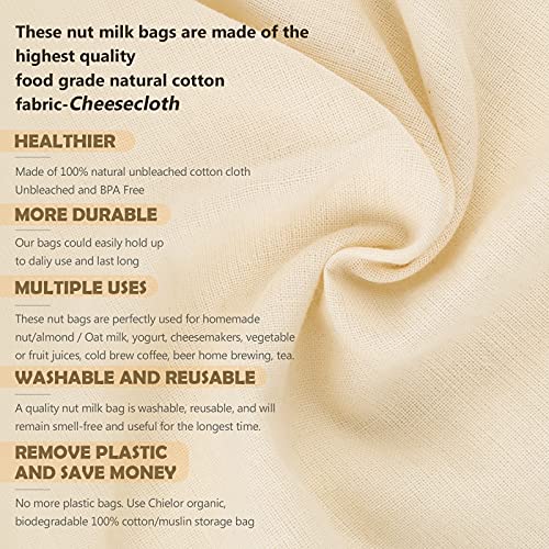 10 Pack Nut Milk Bag