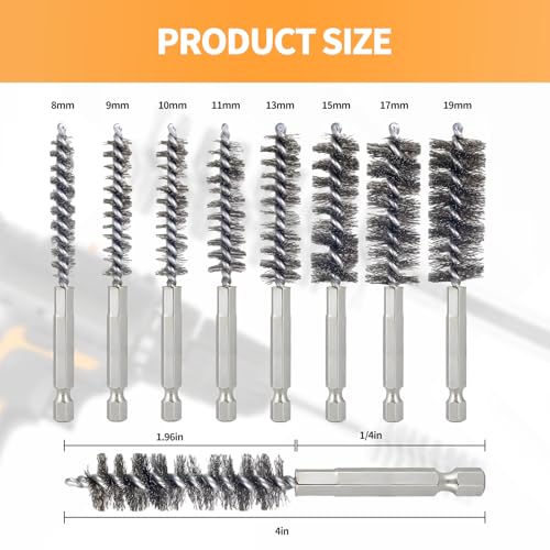 Bore Brush for Drill (8 Count)