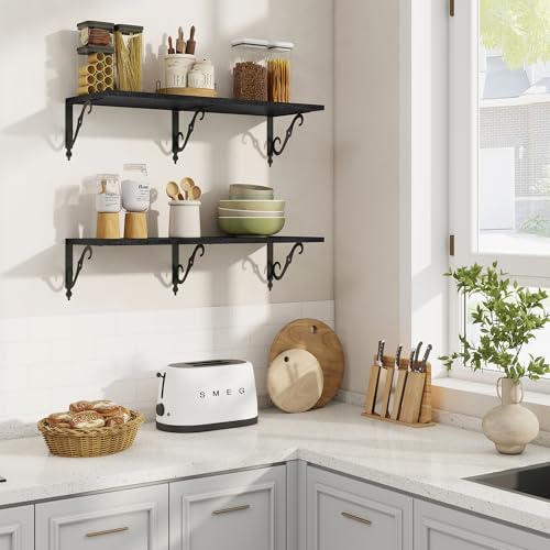 12 Inch Deep Floating Shelves for Wall (2 Count)