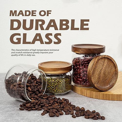 2PCS Small Glass Storage Jars with Airtight Lids