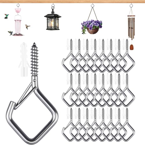 25 PCS 304 Stainless Steel Eye Screw Hooks for Hanging Heavy Duty.Ceiling Hooks for Hanging Plants (25 Count)