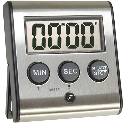Elegant Digital Kitchen Timer Stainless Steel (12 Count)
