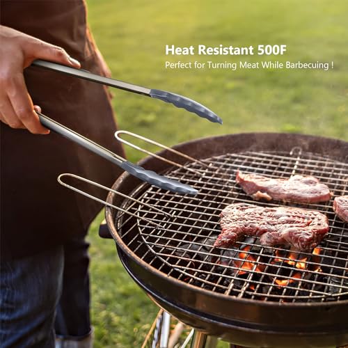 5 Piece Silicone Spatulas Set with Tongs
