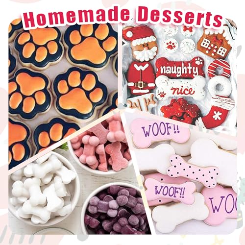 Puppy Dog Paw and Bone Silicone Molds for Baking