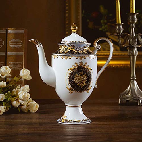 Ceramics Coffee Cup Saucer Set with 21 Pieces Home Porcelain Tea Set with Dish and Teapot European Classical Style Tea Cup and Saucer Set