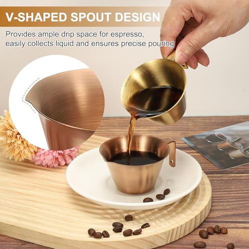 2 Pcs Stainless Steel Espresso Cup with Handle