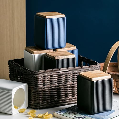 Ceramic Storage Jars Modern Airtight Coffee Canisters With Lid (25.3605 Fl Oz)