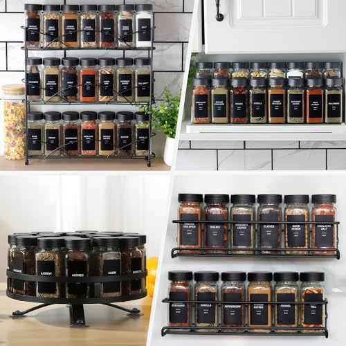 24 Spice Jars with Labels (24 Count)