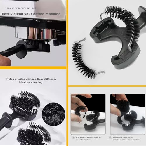 2PCS Espresso Coffee Machine Cleaning Brush Set (2 Count)