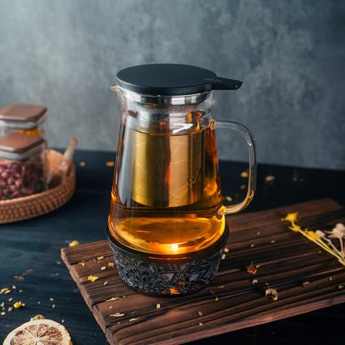 Elegant Glass Teapot with Built