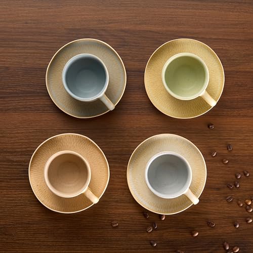 Espresso Mug and Saucer Set (4 Count)