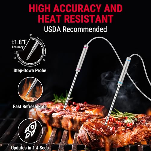 TempSync 1000FT Wireless Meat Thermometer for Grilling and Smoking