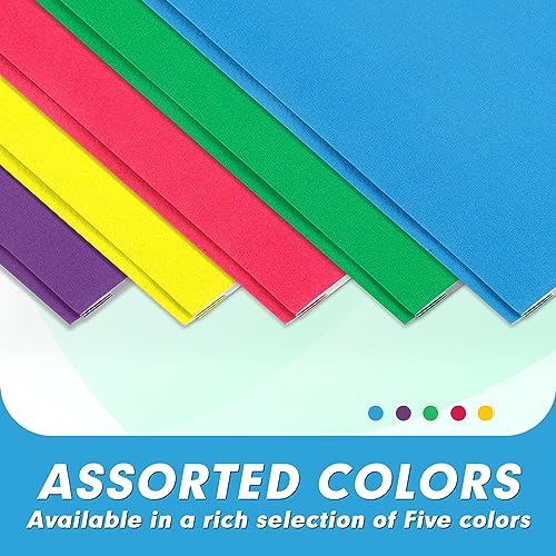 100 Pack Two Pocket Paper Folders with Prongs